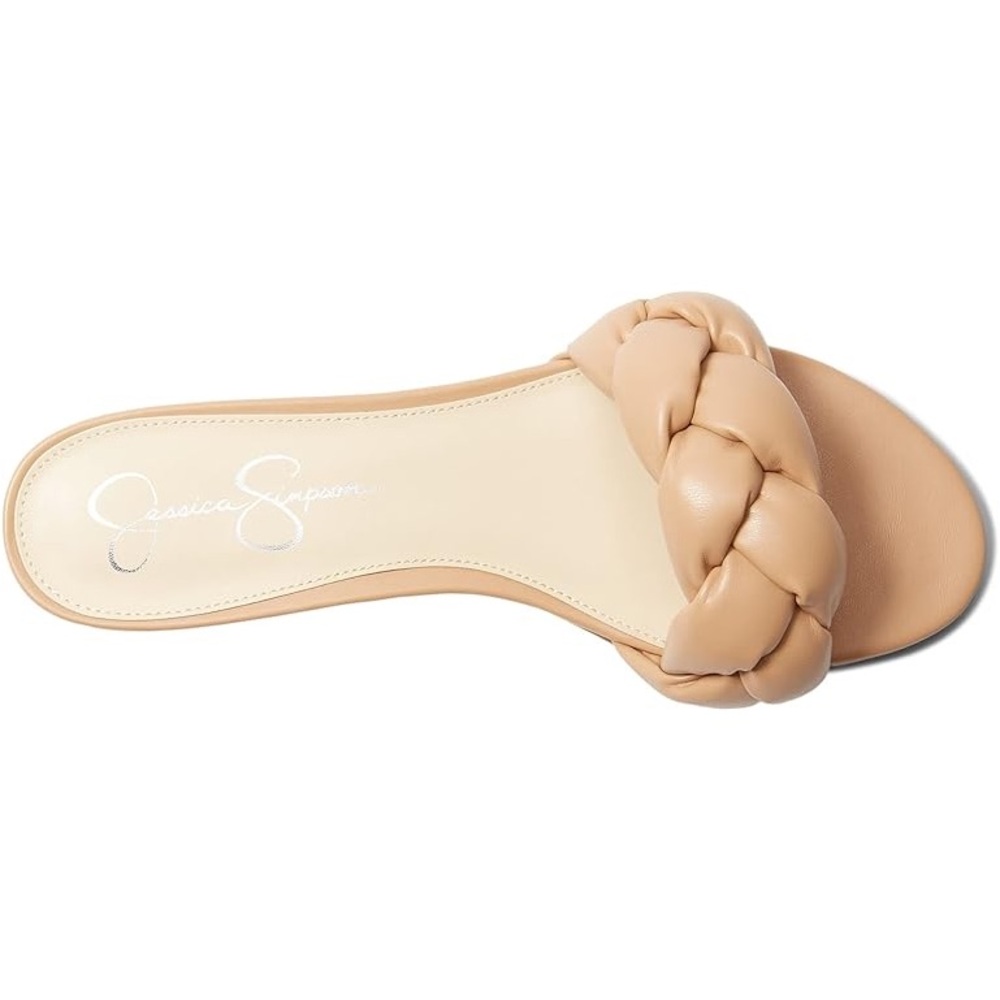 Jessica Simpson Nude braided kitten heel size 8